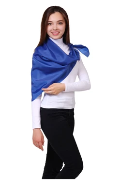 Платок Фантазия из шелка расцвечивания 100х100 см, однотонный#1