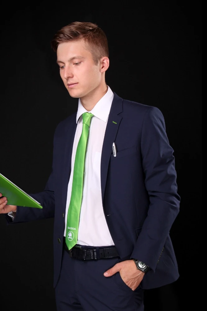 Галстук Слим узкий самовяз мужской, с полной запечаткой#1