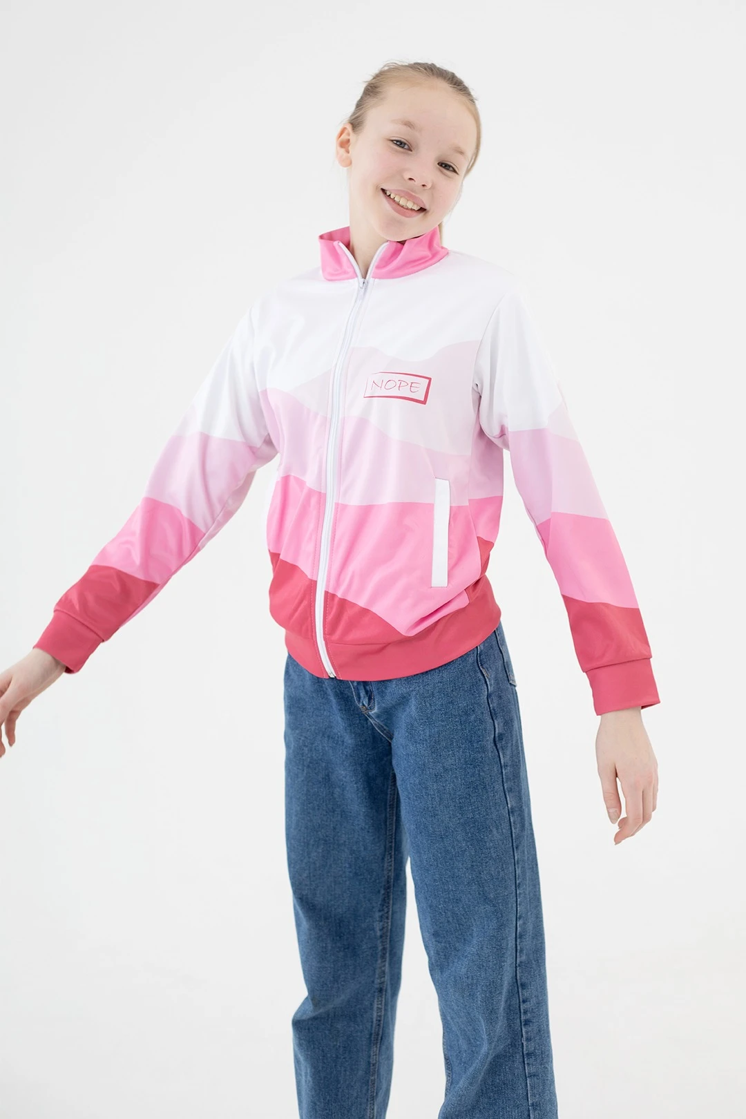 Толстовка Алекс детская из футера суб. с полной запечаткой "Nope"#3