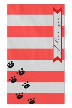 Купить полотенце вафельное 40х70 cм с печатью "I love you"