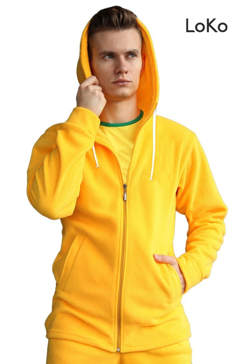 Толстовка Харисон флисовая с капюшоном унисекс, однотонная#6