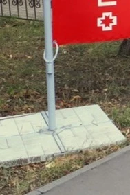 Плитка тротуарная 40х40х5 см для основания Крест#1