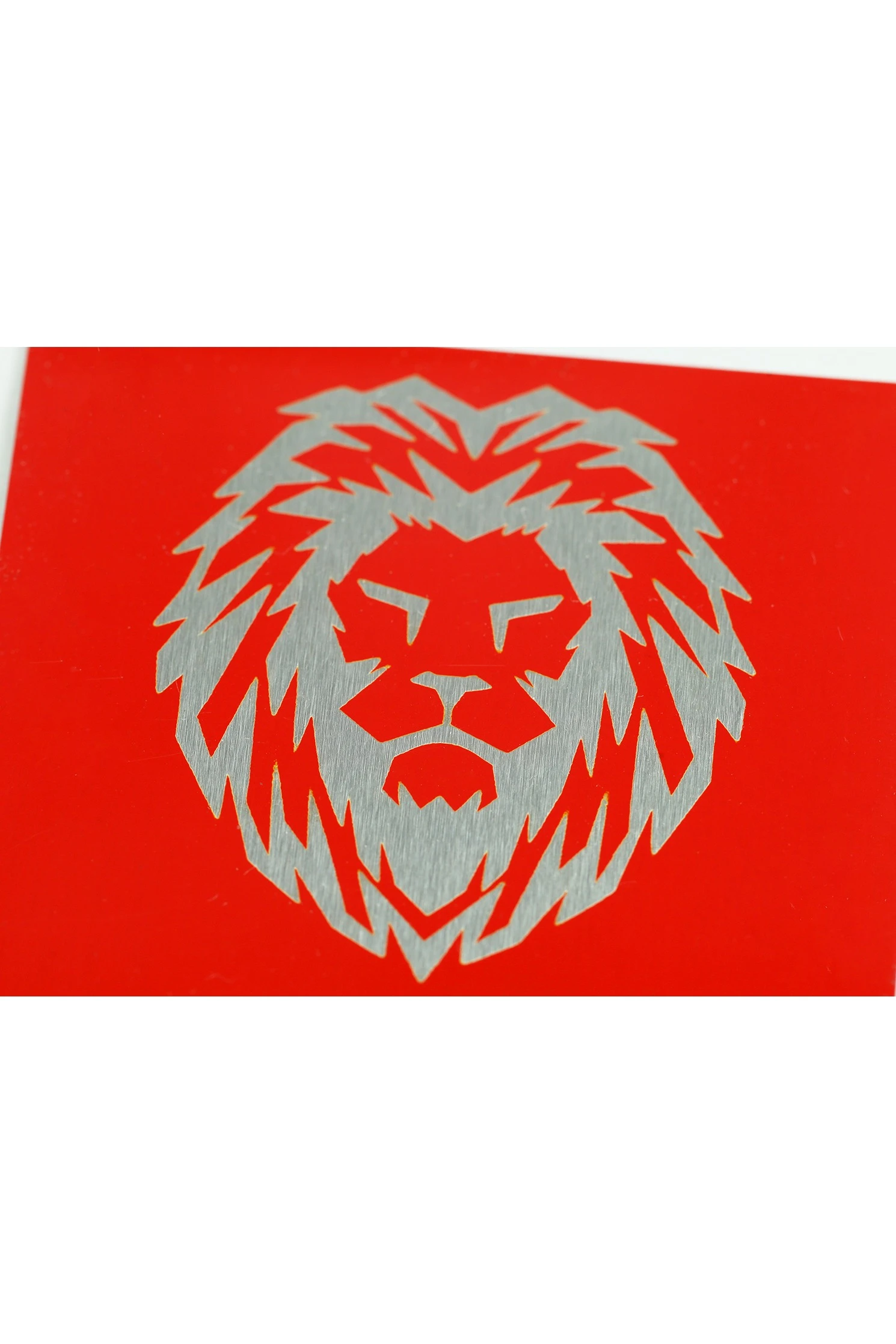 Алюминий глянцевый 200х300 мм 0,45 мм, красный/серебро#2