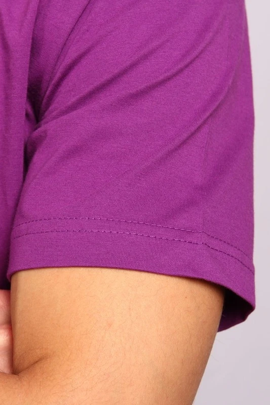 Футболка Премиум унисекс (Modern) однотонная фиолетовая (хлопок)#1