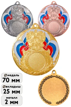 Купить Медаль металлическую МК294 70мм