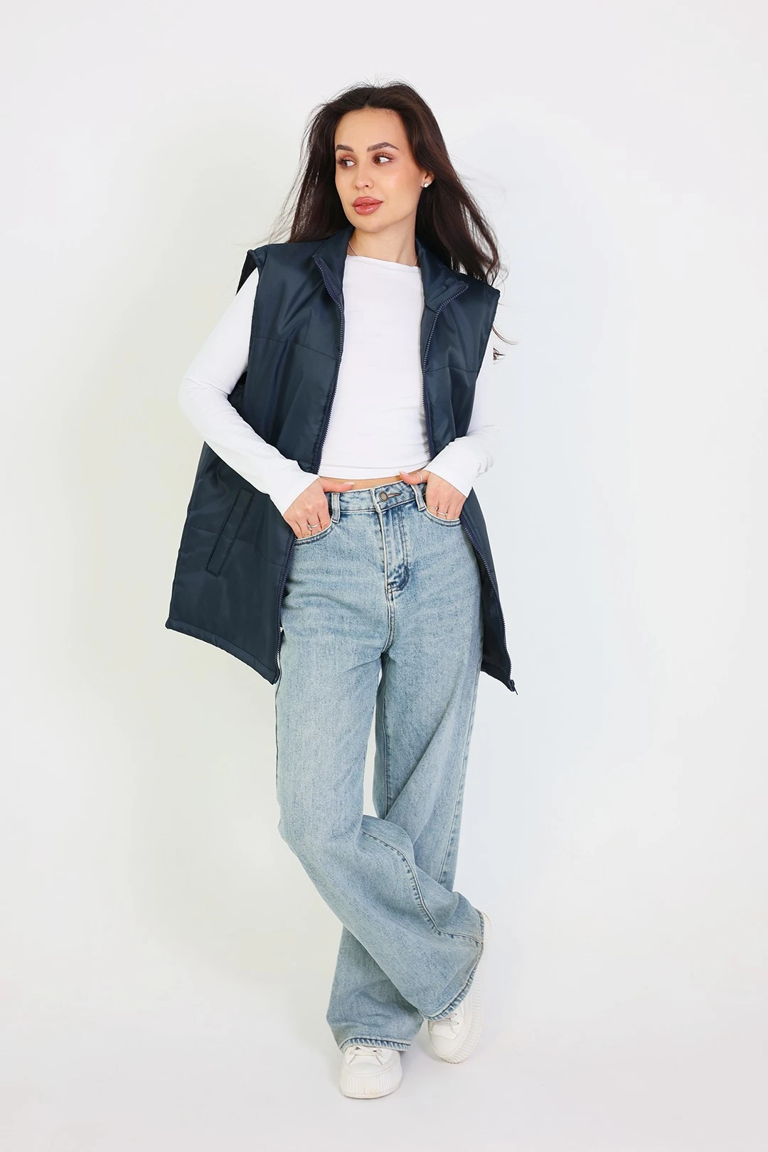 Жилет Оливер на синтепоне со стежкой унисекс, однотонный#4