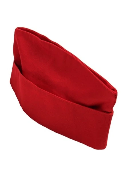 Пилотка Небо фигурная из греты, однотонная красная#1
