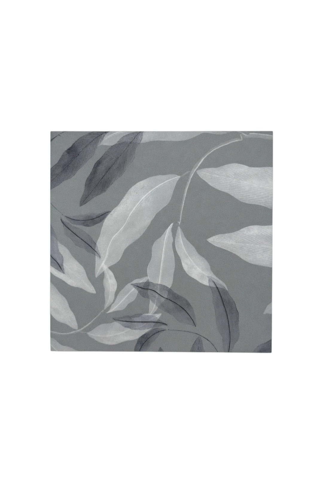 Купить салфетку из микрофибры 20х20 см с полной запечаткой "Grey leaves"