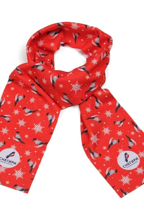 Шарф однослойный утепленный 15х120 см, с полной запечаткой#2