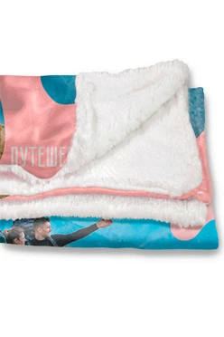 Плед Слипи флисовый 140х170 см (двухслойный), с принтом "Traveling Together"#1