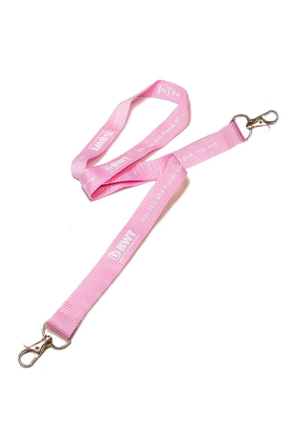 Лента для бейджа репс ширина 1,5 см, с двумя карабинами, с печатью#2