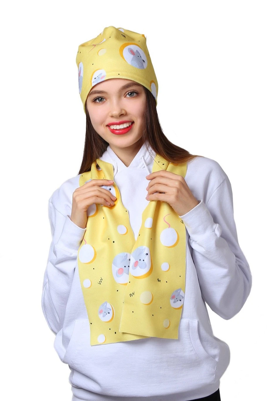 Купить шарф 15х120 см (однослойный) "Мышка"