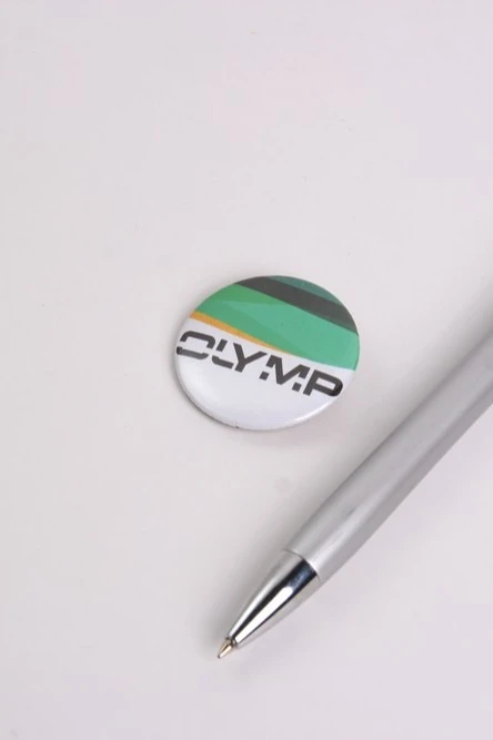 Значок закатной диаметр 37 мм, с печатью#7