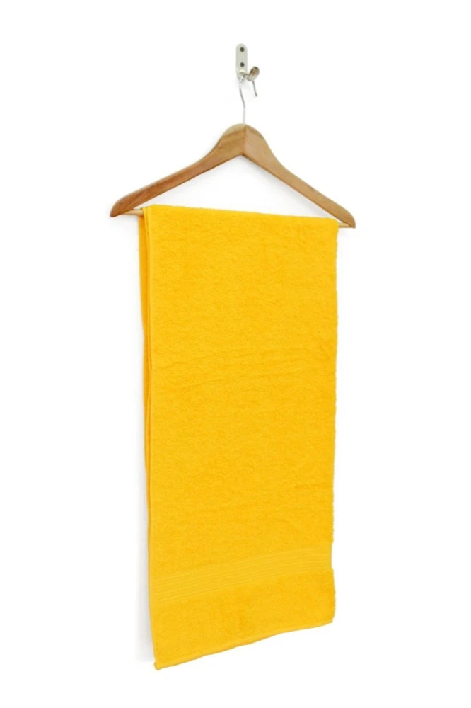 Полотенце махровое 70х140 см (Ituma), однотонное желтое#5