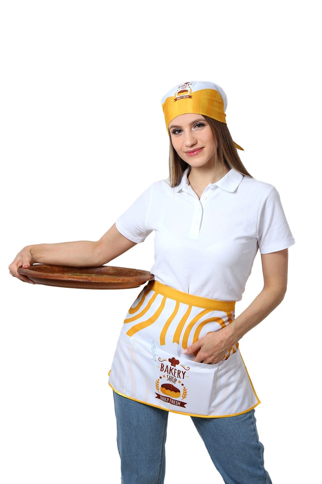 Бандана с полной запечаткой, полиэстер 60х60х90 см "Bakery shop"#1