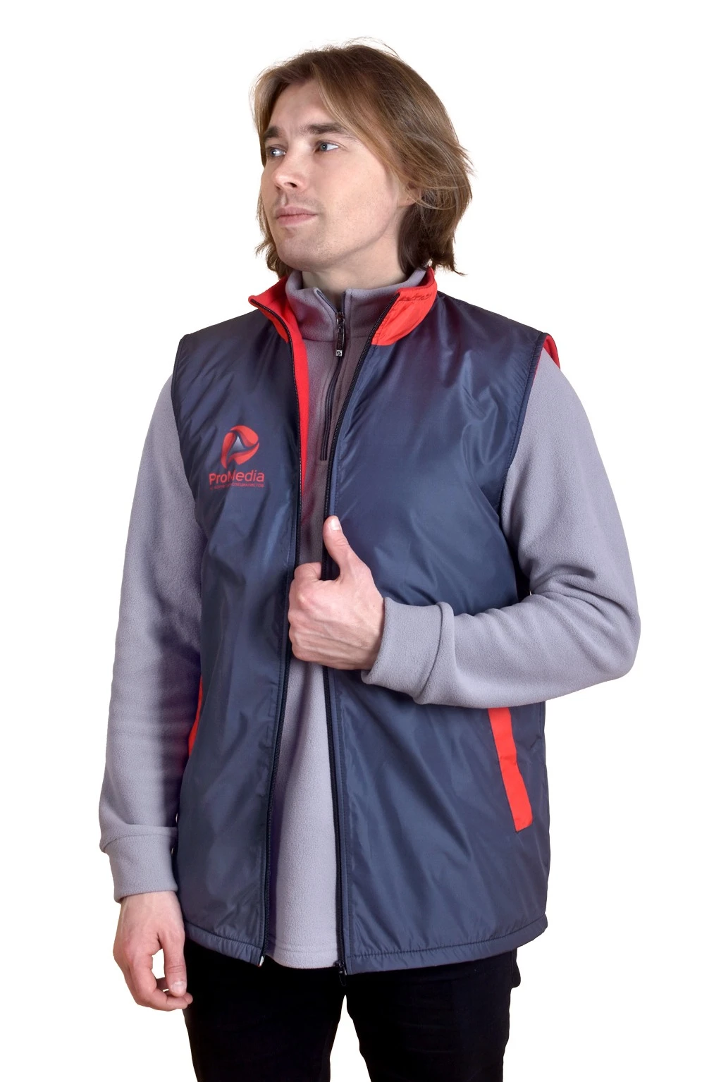 Жилет Пилот с подкладом из флиса унисекс, с полной запечаткой#3