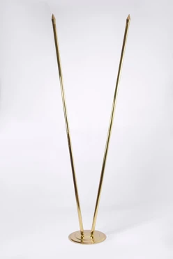 Купить подставку напольную с основанием Круг под золото 2 штока 2,1 метра