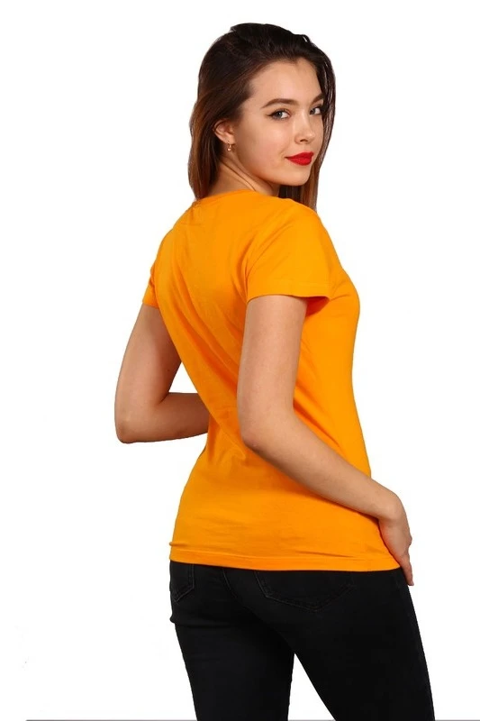 Купить футболку Премиум  женскую жёлтую