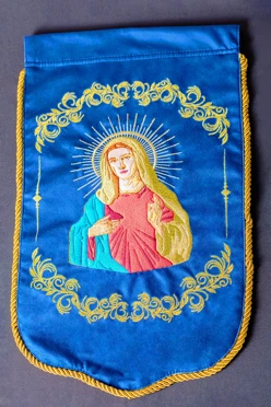 Купить хоругвь вышитую 40х60 см "Образ Девы Марии"