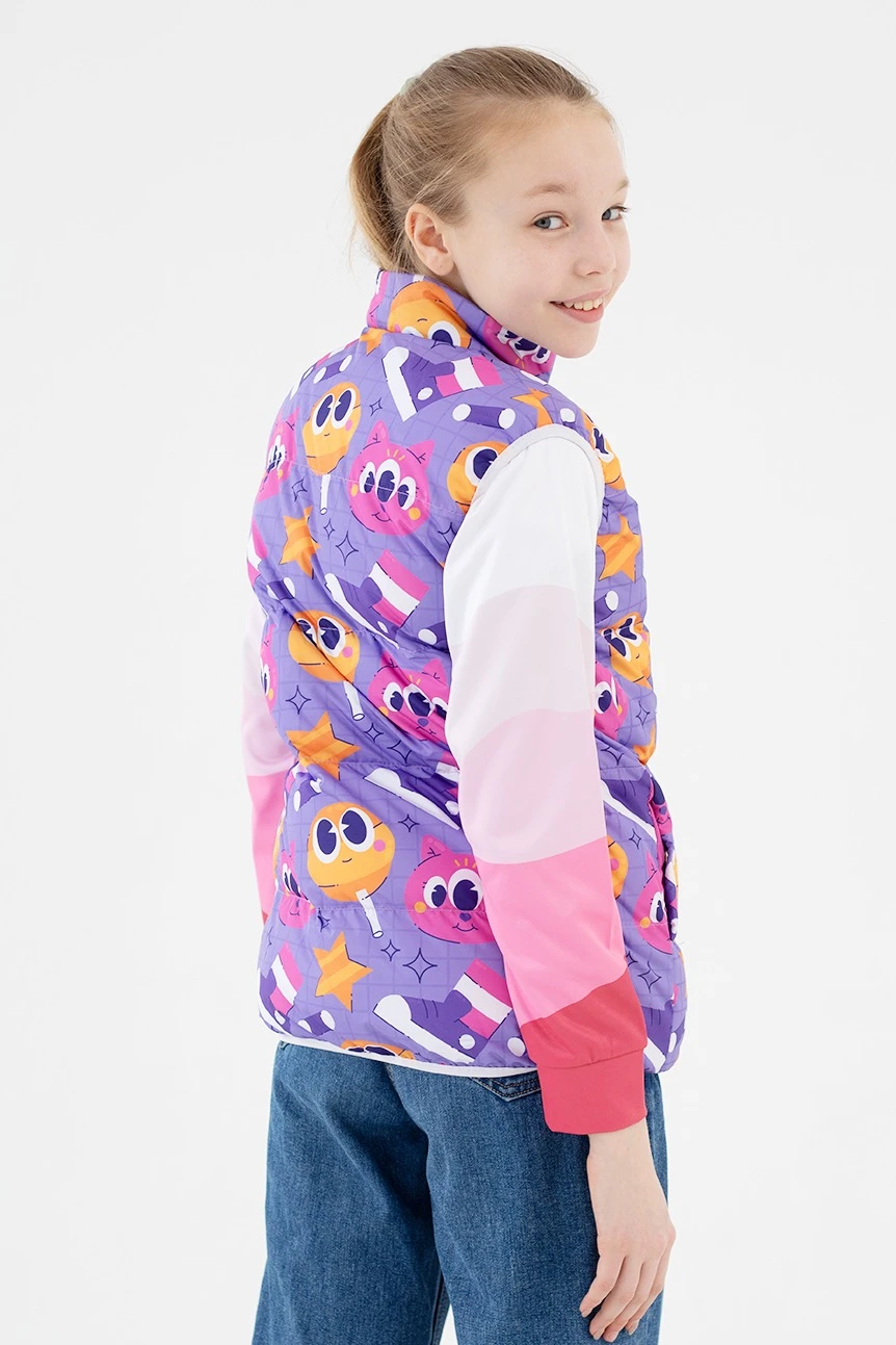 Жилет Морган Лайт с подкладом из лебяжьего пуха детский, с полной запечаткой#5