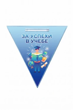 Купить медаль из акрила АС6001 Треугольник 60 мм с печатью "For achievements in studies"