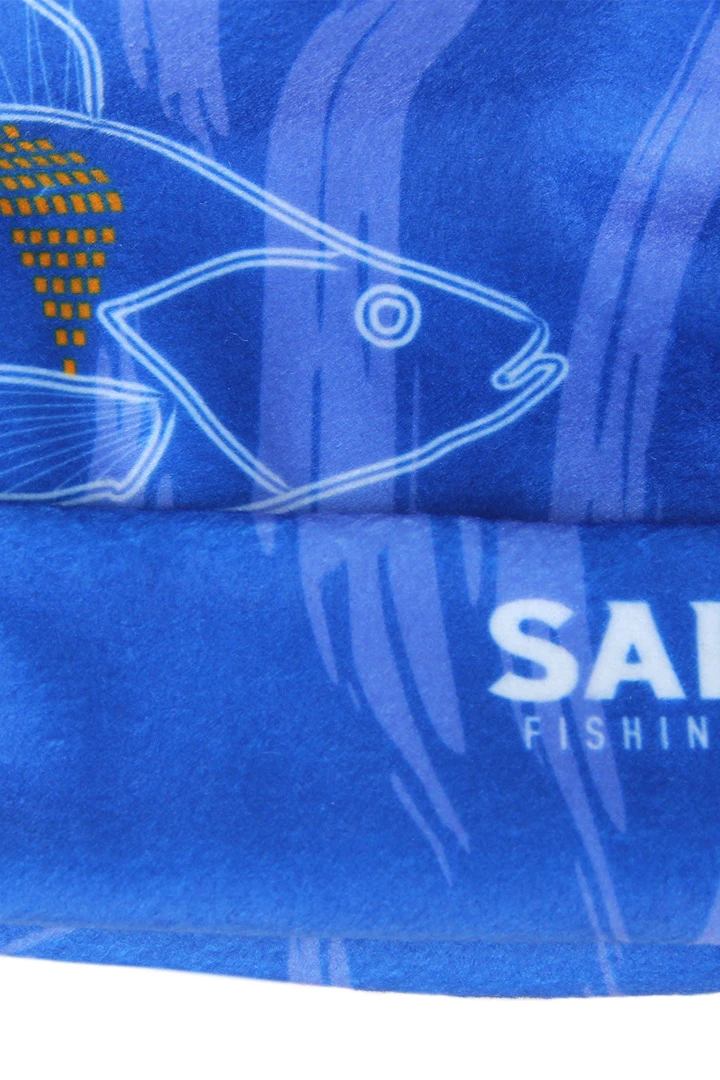 Шапка Лофт флисовая двухслойная взрослая, с полной запечаткой "SALMON"#2