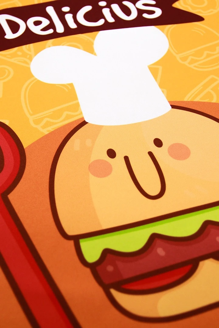 Передник Айс Бокс с прямым низом, с полной запечаткой "Delicius"#1