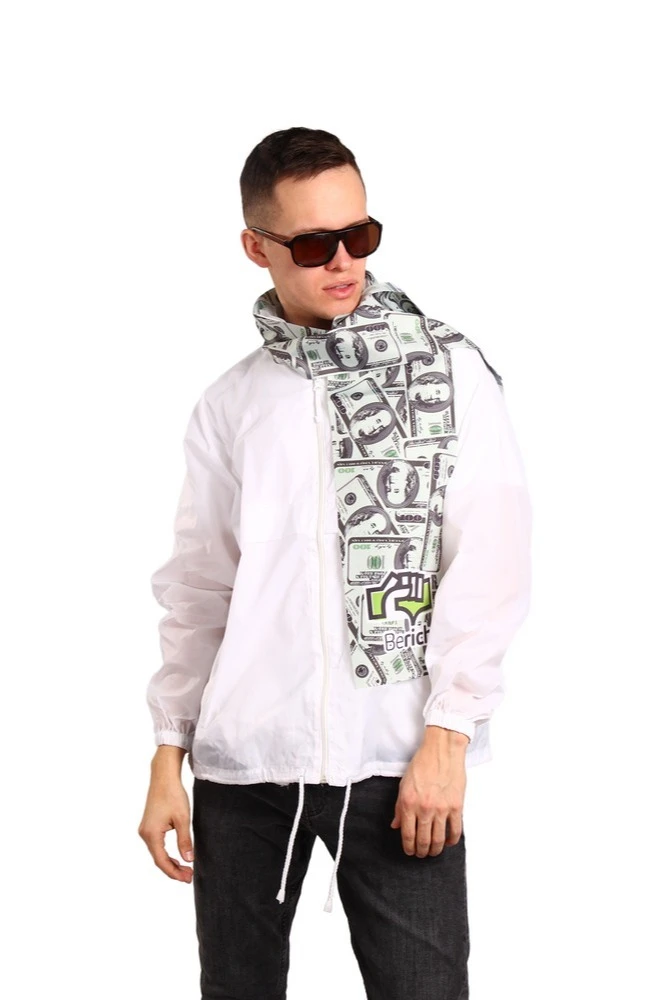 Шарф однослойный легкий 15х120 см, с полной запечаткой "Berich"#2