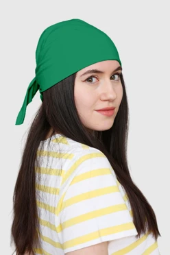 Купить бандану трикотажную взрослую 70х70 см, однотонную зеленую