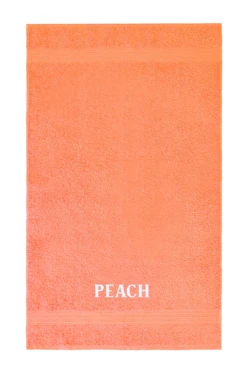 Купить полотенце махровое 50х90 см с вышивкой (Ituma), персиковое