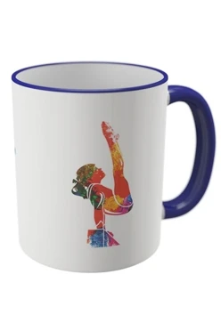 Купить кружку с цветной каймой и ручкой, с принтом "Artistic Gymnastics Tournament"