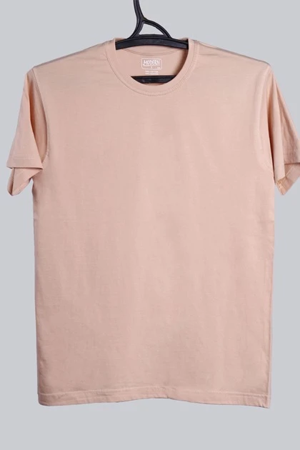 Футболка Премиум унисекс (Modern) однотонная бежевая (хлопок)#3 Футболка Премиум унисекс (Modern) однотонная бежевая (хлопок)#3