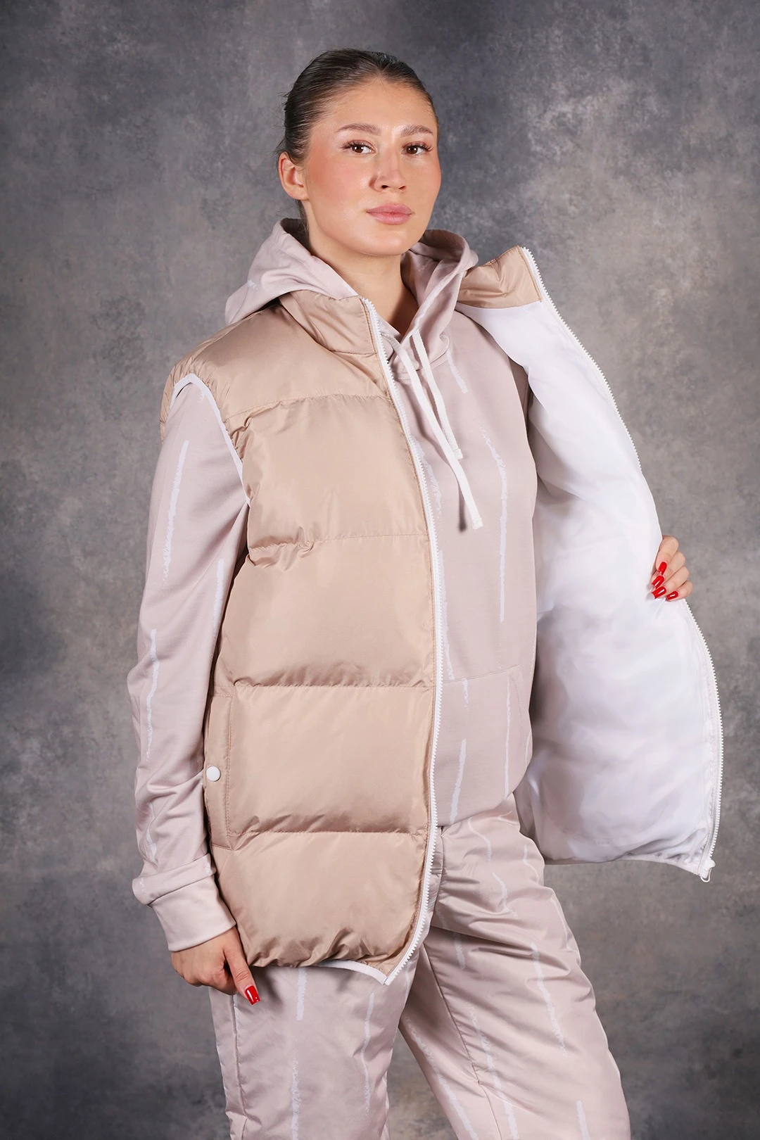 Жилет Морган Лайт с подкладом из лебяжьего пуха унисекс, с полной запечаткой "Summer"#4