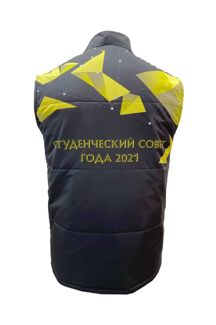 Жилет Портер на синтепоне со стежкой унисекс, с полной запечаткой "KIU"#1