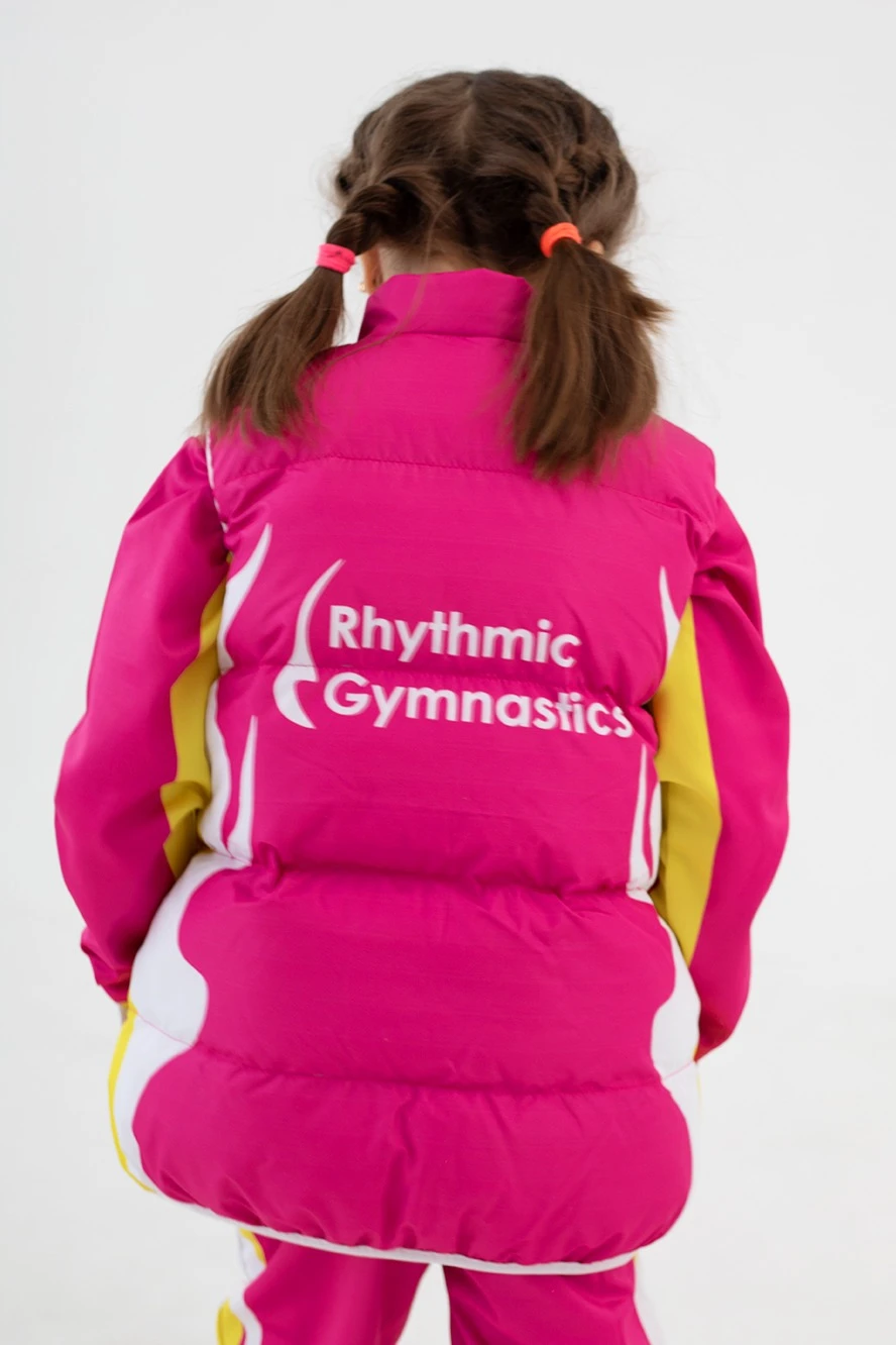 Жилет Морган Лайт с подкладом из лебяжьего пуха детский, с полной запечаткой "Eurhythmics"#1