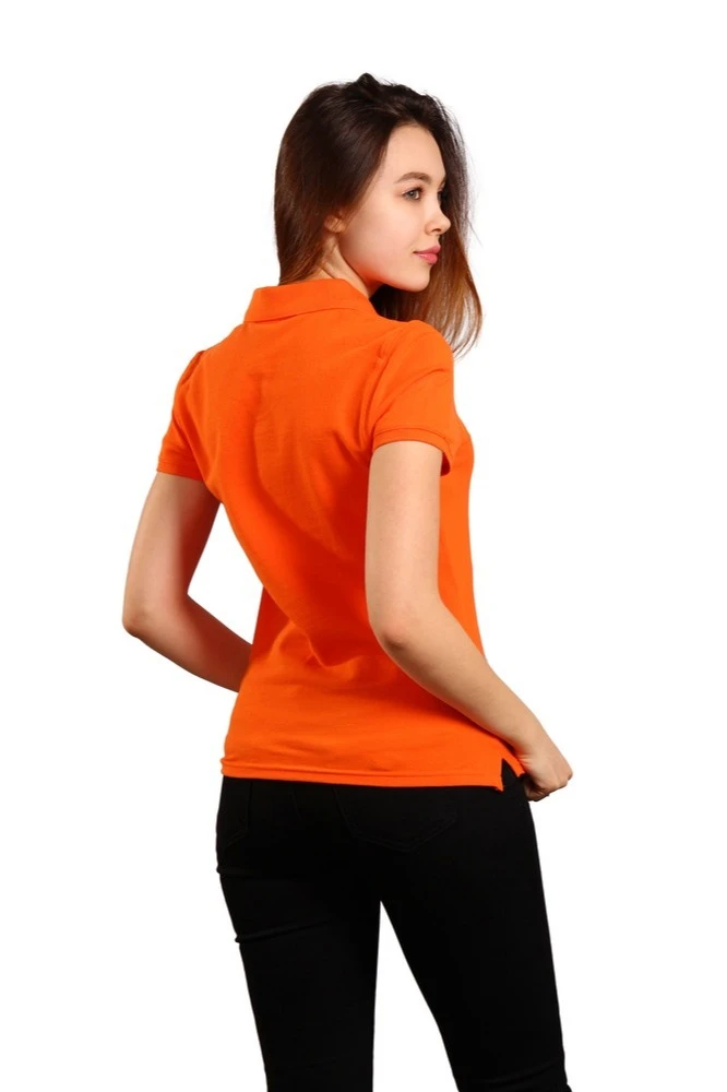Купить футболку Поло Престиж женскую оранжевую