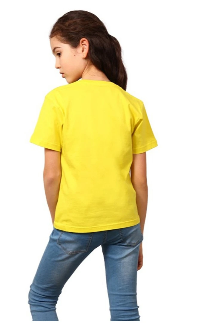Футболка Премиум детская (Modern) однотонная лимонная (хлопок)#1