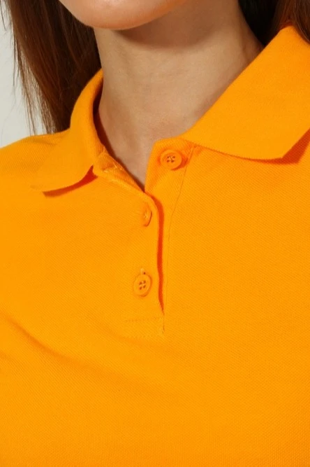 Поло Престиж женская (Modern) однотонная жёлтая (хлопок)#2