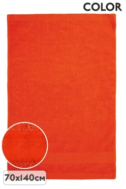 Купить полотенце махровое 70х140 cм (Color), однотонное оранжевое