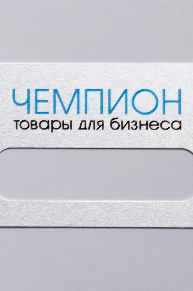 Купить бейдж с окном сатин односторонний 73х47 мм 0,6 мм, серебро