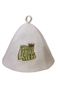 Купить шапку Банщик,  однотонную " Банный Царь"