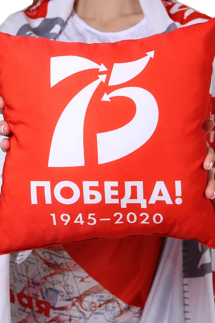Подушка 30х30 см, с полной запечаткой "Victory!"#4