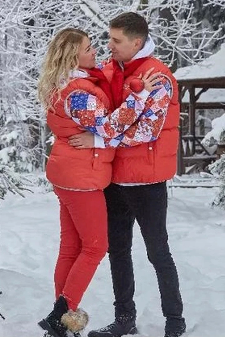 Жилет Морган Лайт с подкладом из лебяжьего пуха унисекс, с полной запечаткой "Зима в Подмосковье"#2