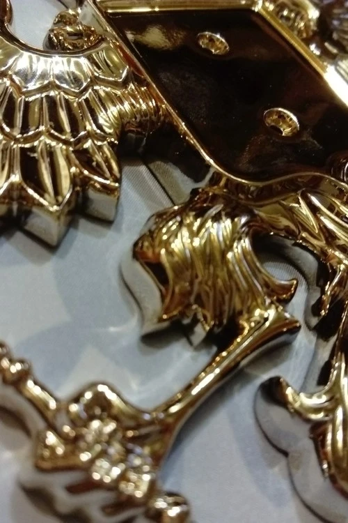 Гербовый орёл РФ 21х23 см, металлонапыление#4 Гербовый орёл РФ 21х23 см, металлонапыление#4