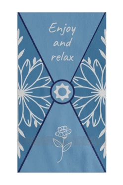 Купить полотенце махровое 50х90 cм с печатью (Color) "Enjoy and relax"