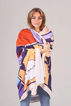 Плед Молли из футера 145х200 см, с полной запечаткой#1