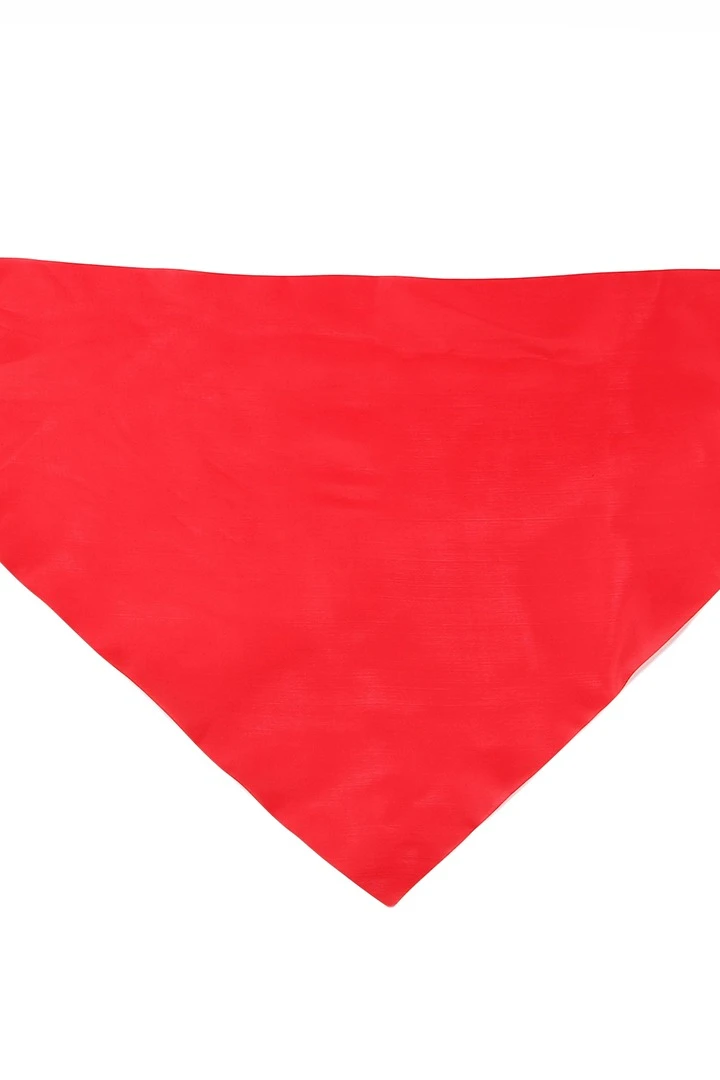 Косынка Лолла из шелка расцвечивания 65х65х95 см, однотонная красная#5