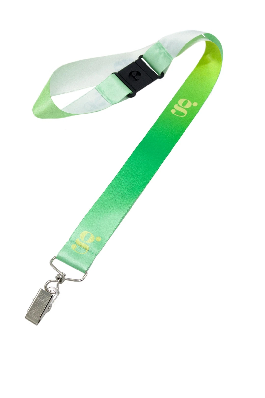 Купить ленту для бейджа атлас люкс ширина 2,5 см, с замком безопасного разрыва, с печатью