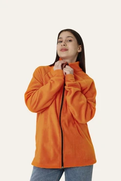 Купить толстовку Каспер флисовую унисекс, однотонную оранжевую