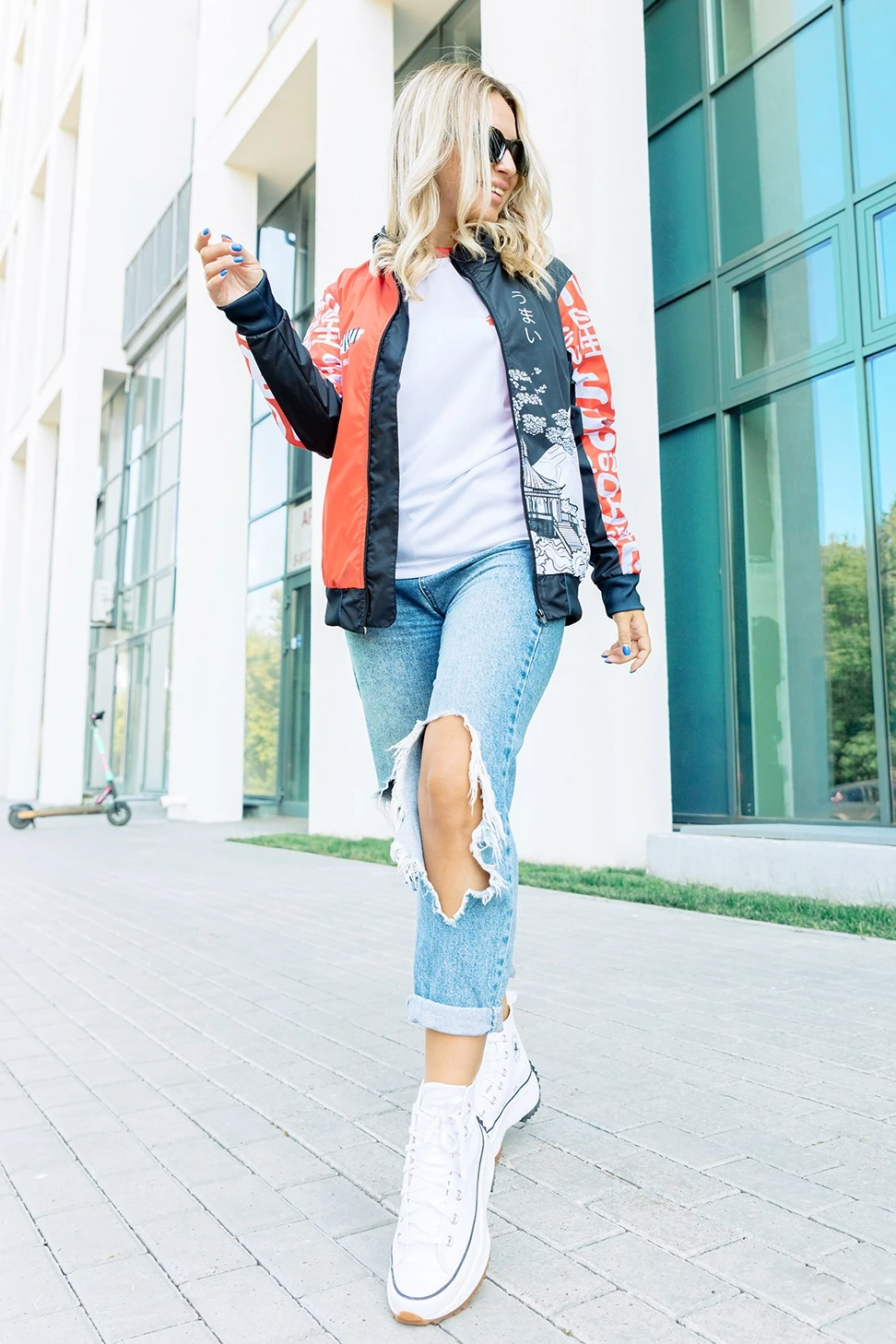 Ветровка Спортинг с двойным воротником унисекс, с полной запечаткой "Kyoto"#3